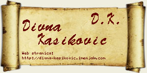 Divna Kašiković vizit kartica